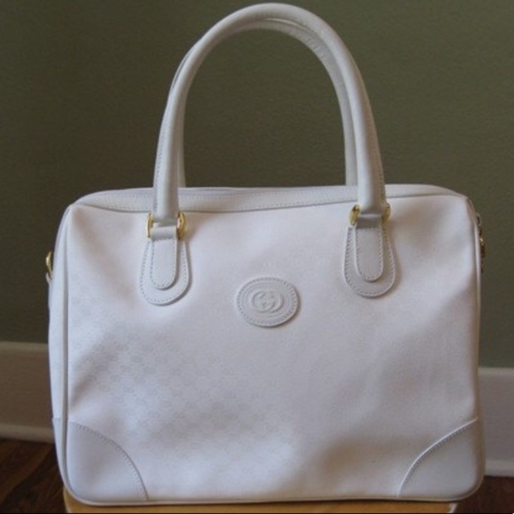 AUTHENTIC Mint condition white Gucci speedy bag